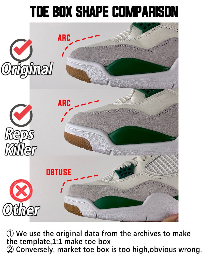 Nike Sb X Air Jordan 4 Retro Pine Green – Image 4 NK SB x Air Jordan 4 Retro 'Pine Green' replica