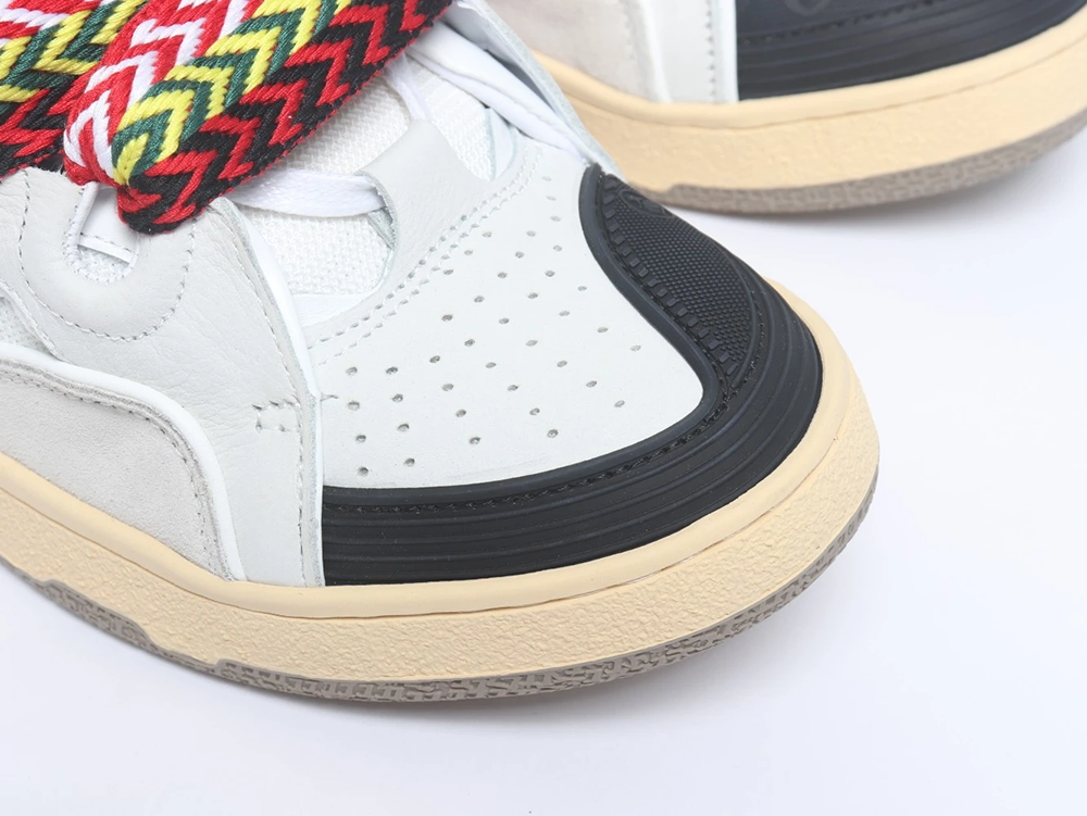 Lanvin Curb Leather And Glitter Sneakers White Reps – Image 6 Lanvin Curb Leather and Glitter Sneakers 'White' REPS
