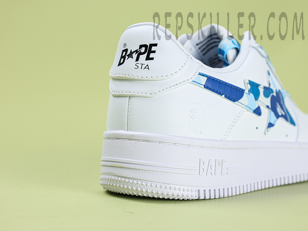 A Bathing Ape Bapesta Abc Camo Blue Low Sneakers
