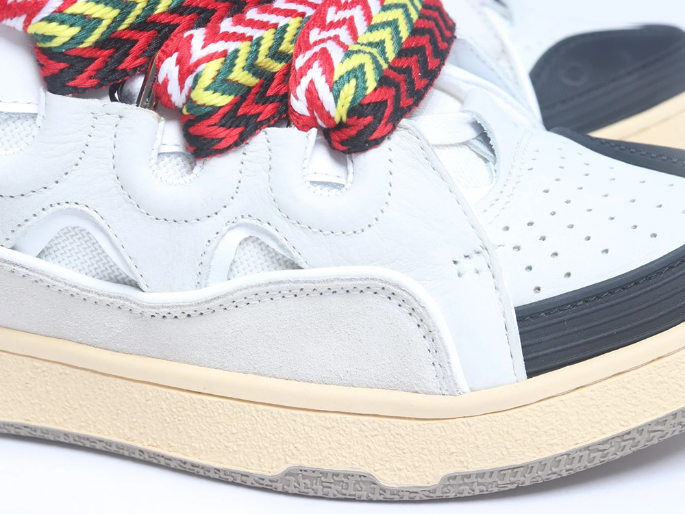 Lanvin Curb Leather And Glitter Sneakers White Reps – Image 7 Lanvin Curb Leather and Glitter Sneakers 'White' REPS