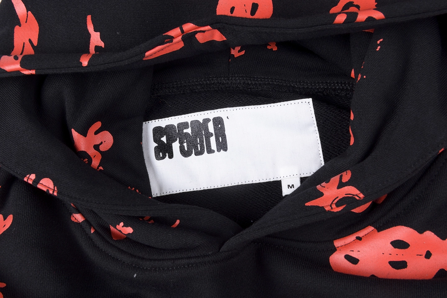 Sp5Der Allover Logo Print Hoodie