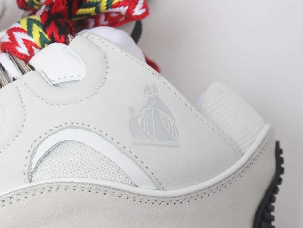 Lanvin Curb Leather And Glitter Sneakers White Reps – Image 9 Lanvin Curb Leather and Glitter Sneakers 'White' REPS