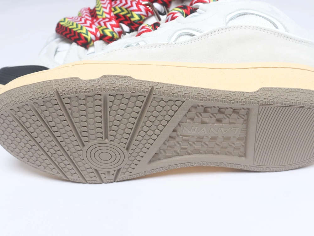 Lanvin Curb Leather And Glitter Sneakers White Reps – Image 5 Lanvin Curb Leather and Glitter Sneakers 'White' REPS