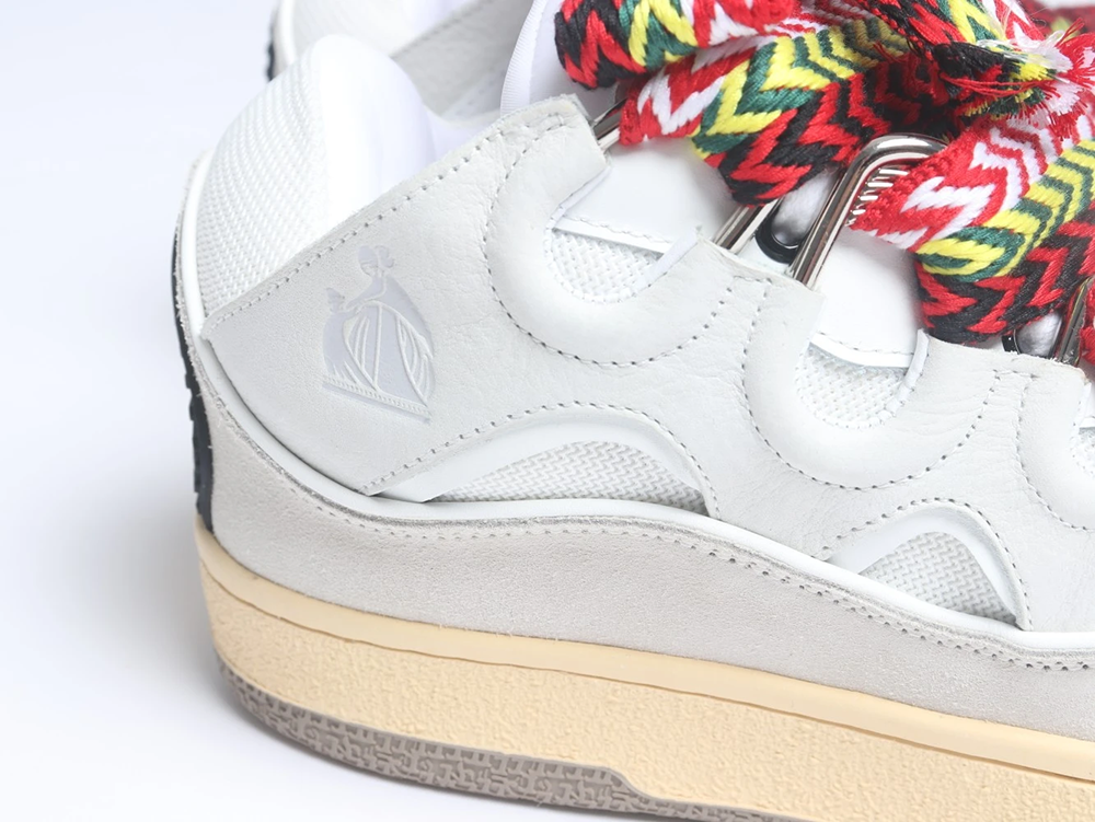 Lanvin Curb Leather And Glitter Sneakers White Reps – Image 10 Lanvin Curb Leather and Glitter Sneakers 'White' REPS