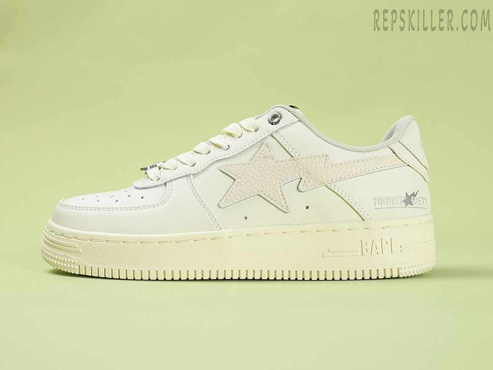 A Bathing Ape Bapesta Khaki Low Sneakers