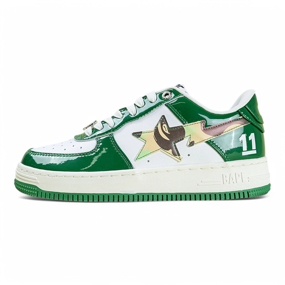 A-Bathing-Ape-Bapesta-Dark-Green-Camo-White.webp A Bathing Ape Bapesta Camo Dark Green White Low Sneakers