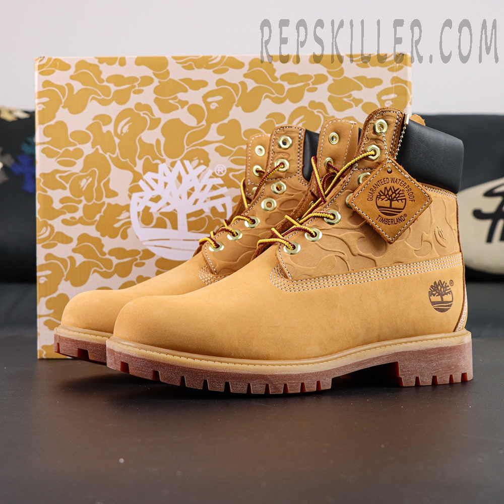 A Bathing Ape X Undefeated X Timberland 6 Inch Wheat