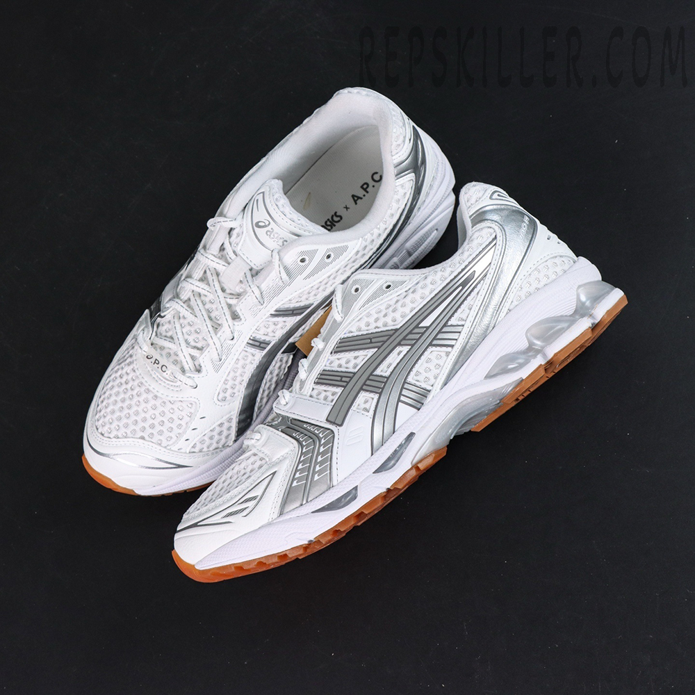 A P C X Asics Gel Kayano 14 White Pure Silver
