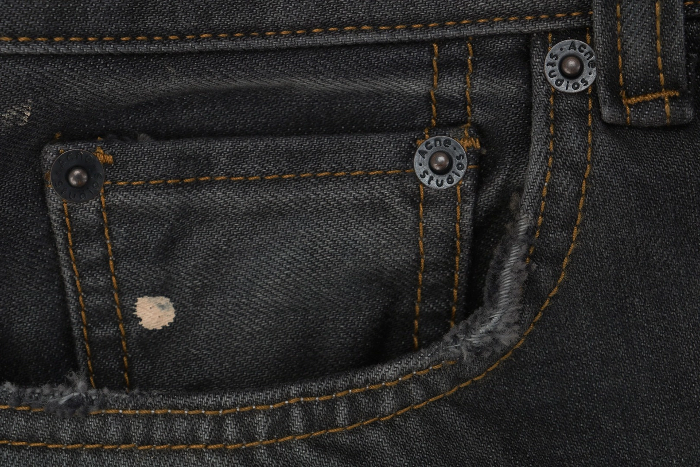 Acne Studios Paint Splatter Denim Pants