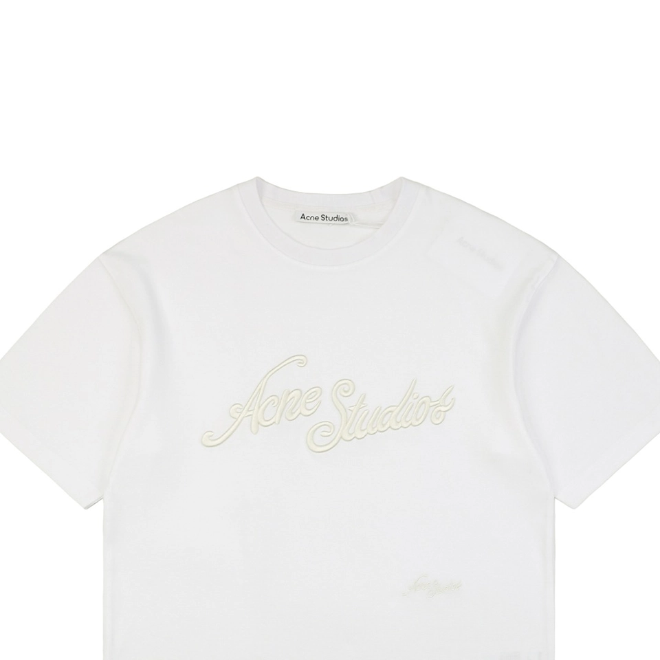 Acne Studios 3D Logo Embroidered T Shirt