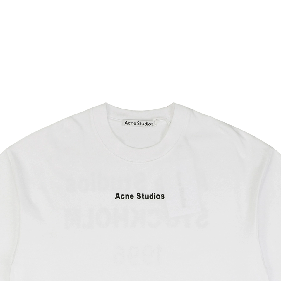 Acne Studios Back 1996 Silicone Letter Print Short Sleeve Shirt White
