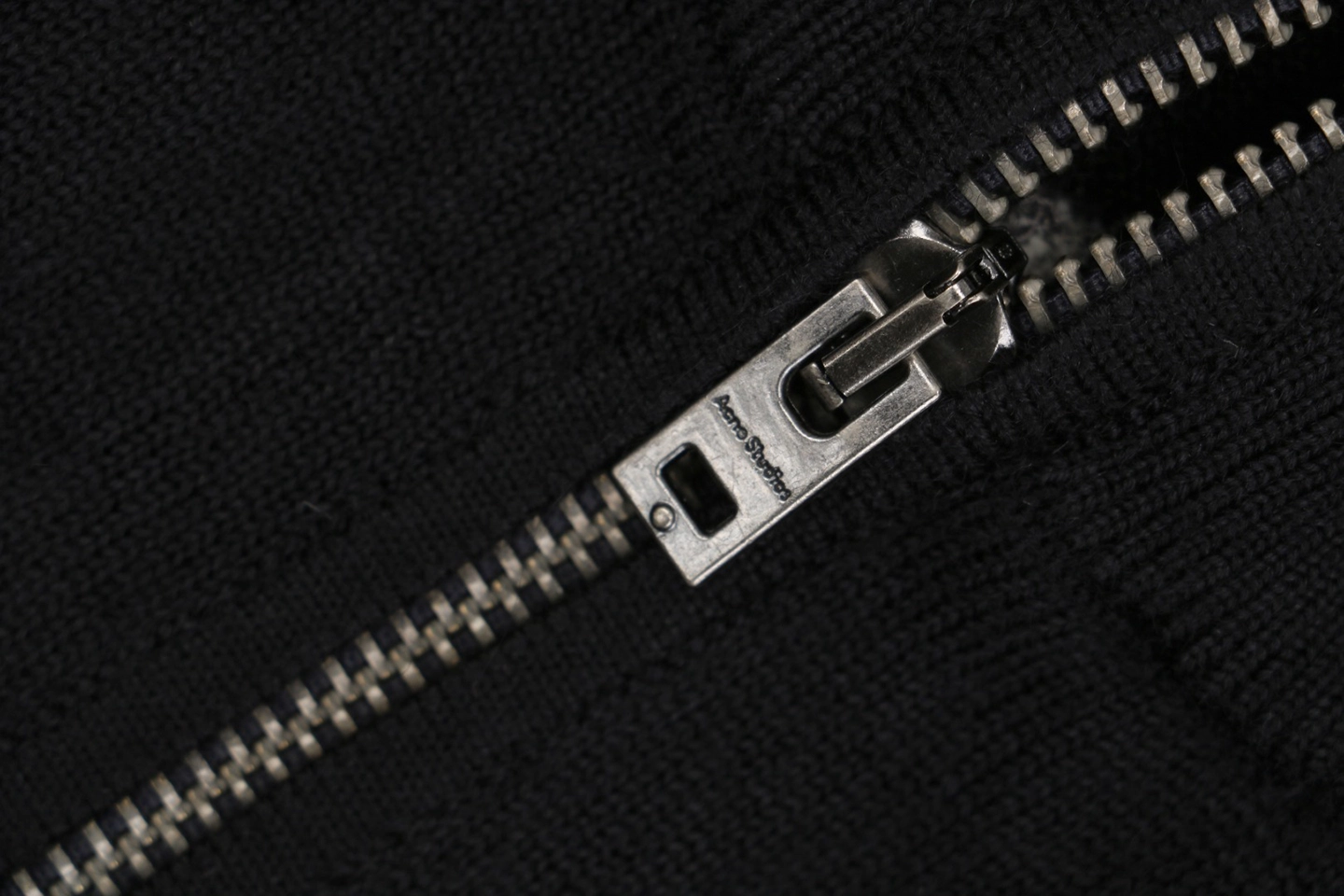 Acne Studios Back Bow Wool Zip Up Jacket