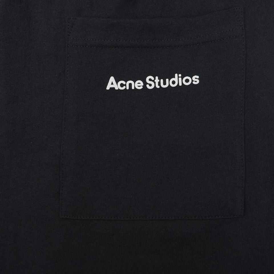 Acne Studios Back Pocket Logo Print Pants