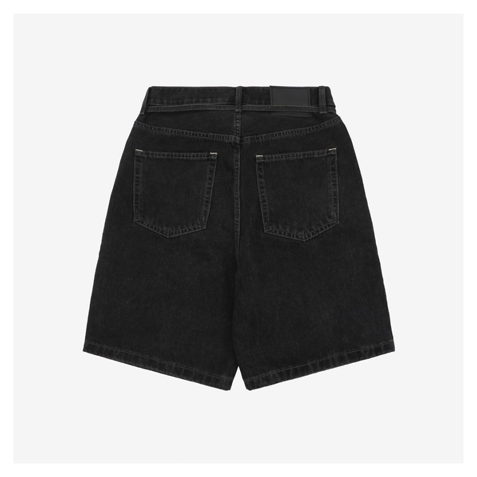 Acne Studios Belted Straight Leg Denim Shorts