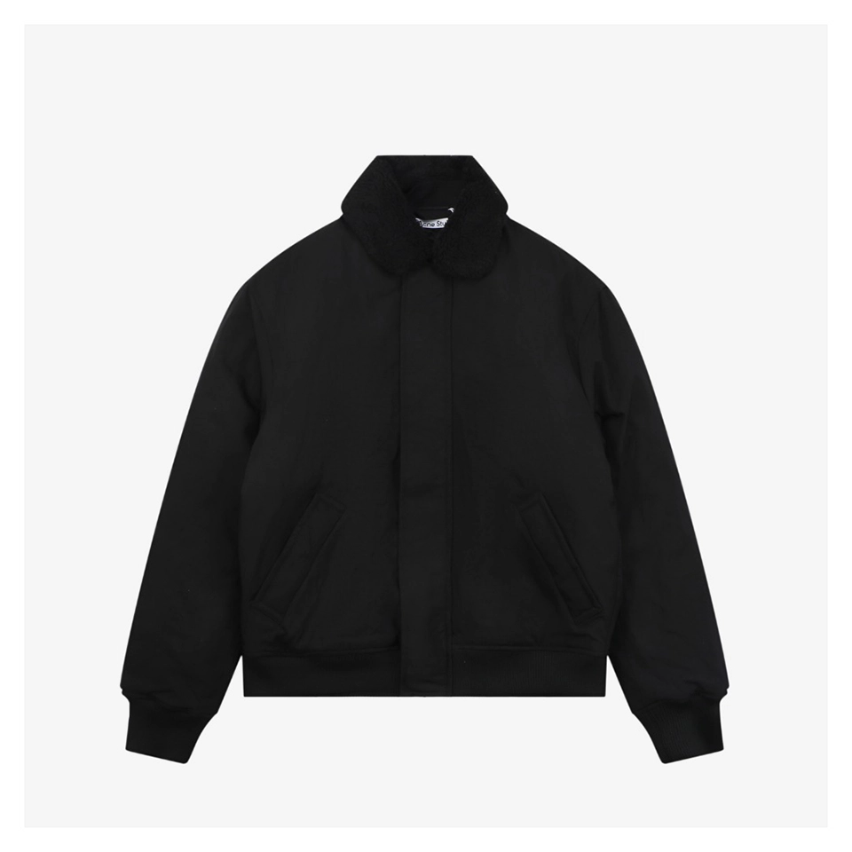 Acne Studios Detachable Suede Collar Padded Jacket