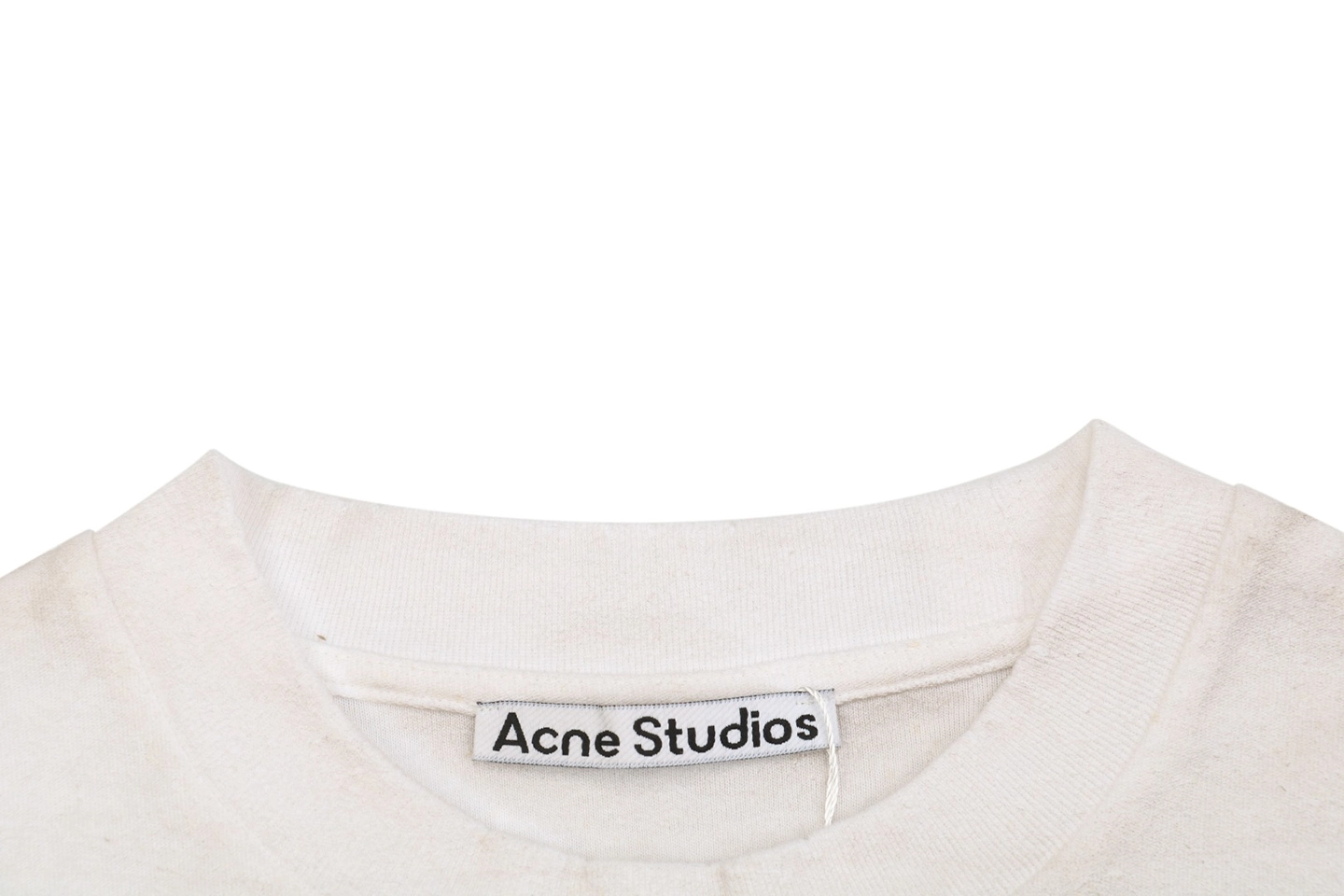 Acne Studios Distressed Stockholm 1996 Print Shirt White