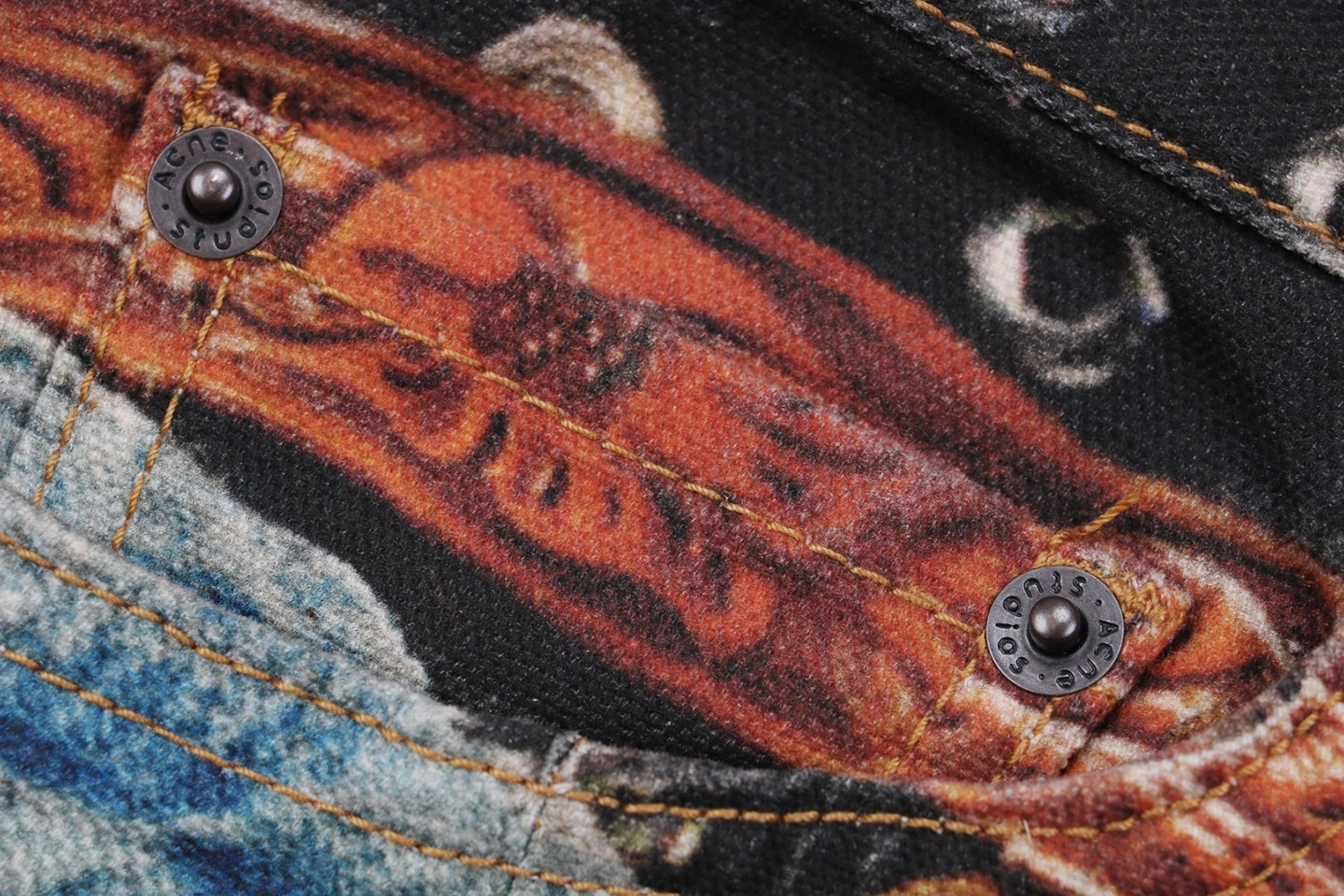 Acne Studios Multi Belt Pattern Denim Jeans