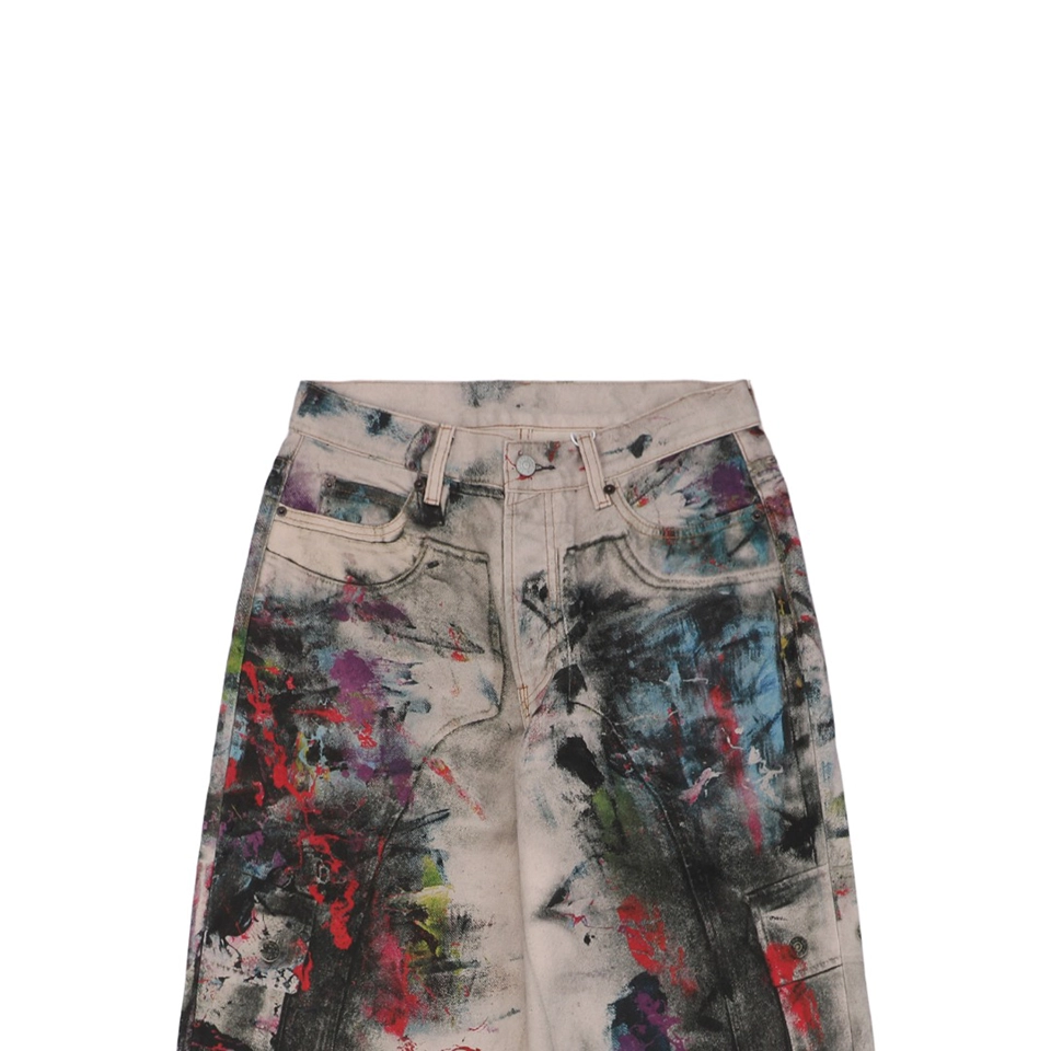 Acne Studios Painter Graffiti Print Denim Jeans