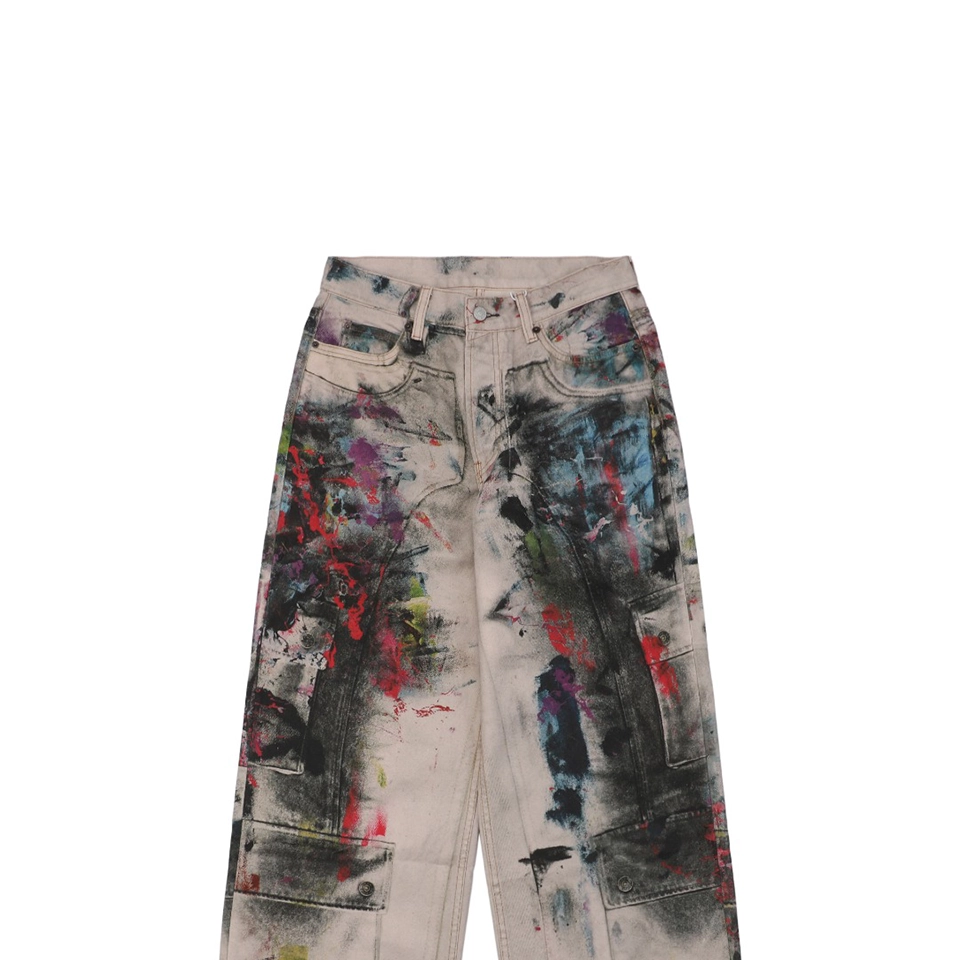 Acne Studios Painter Graffiti Print Denim Jeans