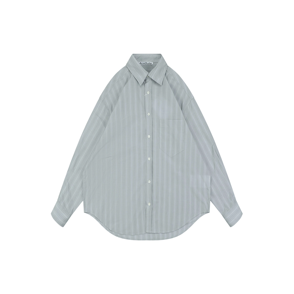 Acne Studios Precision Stripe Matching Oversized Cotton Shirt