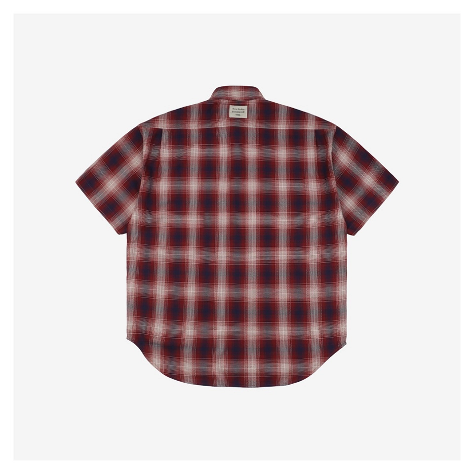 Acne Studios Red And White Check T Shirt