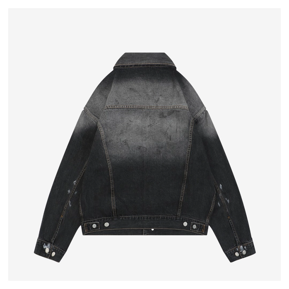 Acne Studios Washed Paint Splatter Denim Jacket