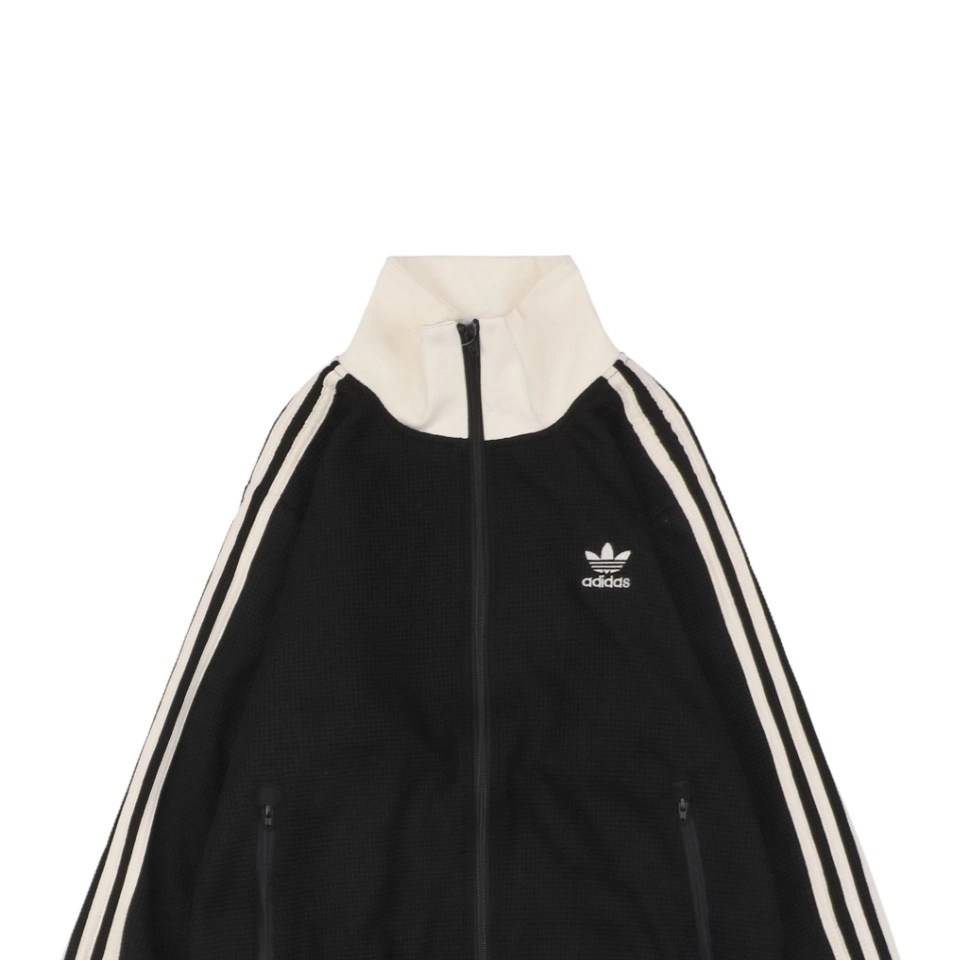 Adidas-Trefoil-Waffle-Textured-Jacket-Black5.jpeg.webp Adidas Trefoil Waffle Textured Jacket Black