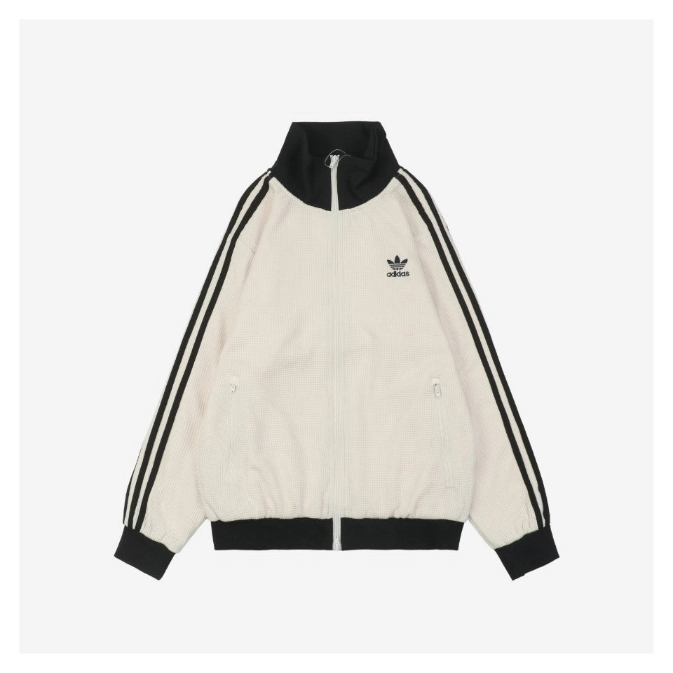 Adidas-Trefoil-Waffle-Textured-Jacket-White2.jpeg.webp Adidas Trefoil Waffle Textured Jacket White