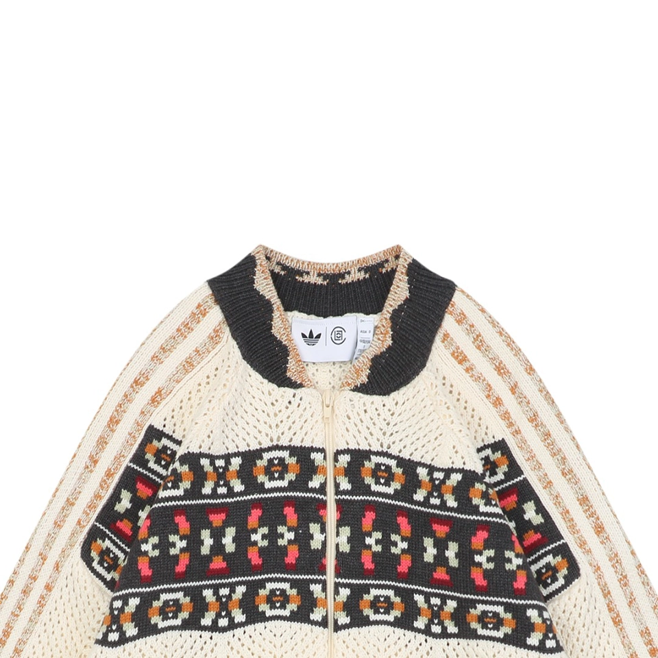 Adidas X Clot Folk Style Zip Knit Sweater