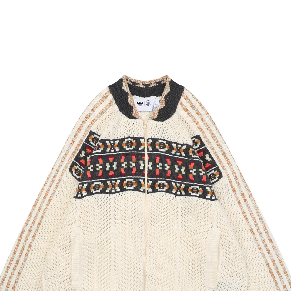 Adidas X Clot Folk Style Zip Knit Sweater