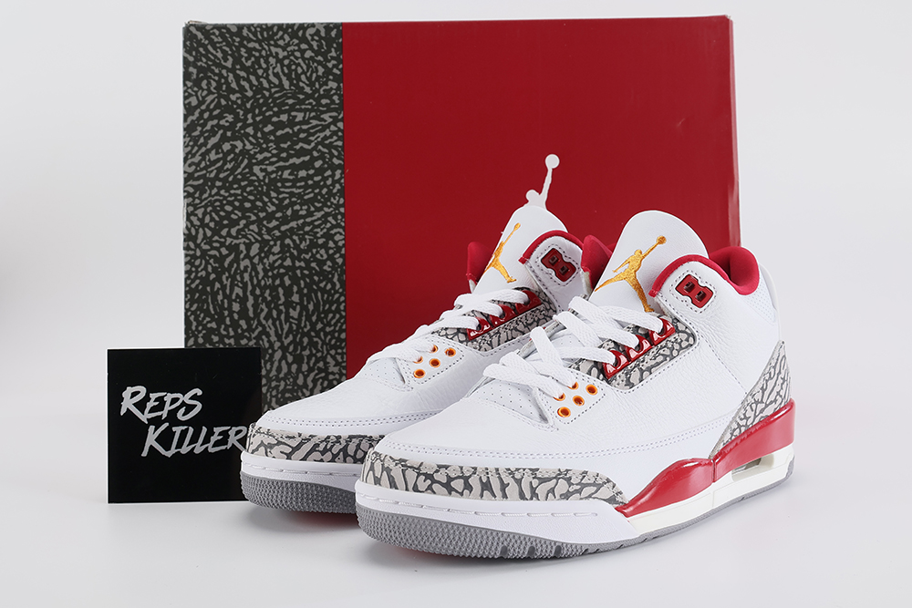 Air Jordan 3 Retro Cardinal Red – Image 1 Air Jordan 3 Retro 'Cardinal Red' Replica