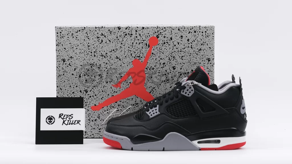 Air Jordan 4 Retro Bred Reimagined Replica – Image 19 Air Jordan 4 Retro 'Bred Reimagined' Replica