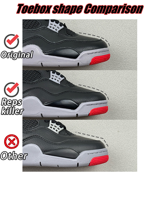 Air Jordan 4 Retro Bred Reimagined Replica – Image 16 Air Jordan 4 Retro OG Bred replica