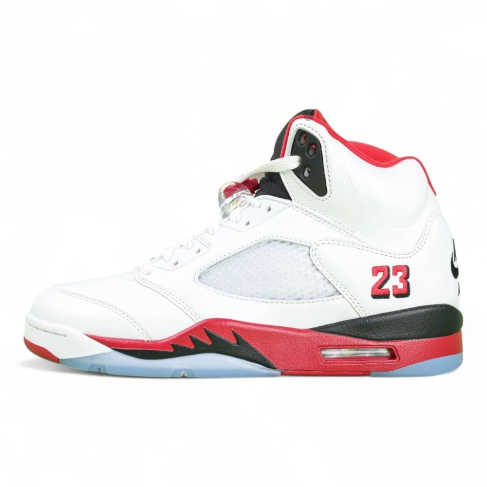 Air Jordan 5 Retro Fire Red Black Tongue