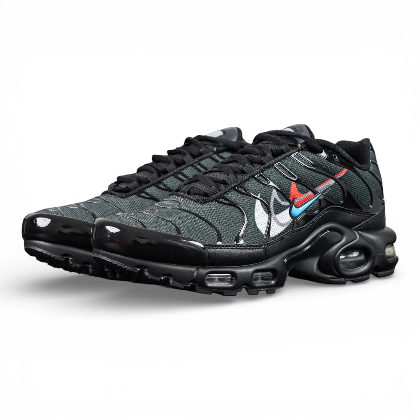 Air Max Plus Multi Swoosh Black Bright Crimson