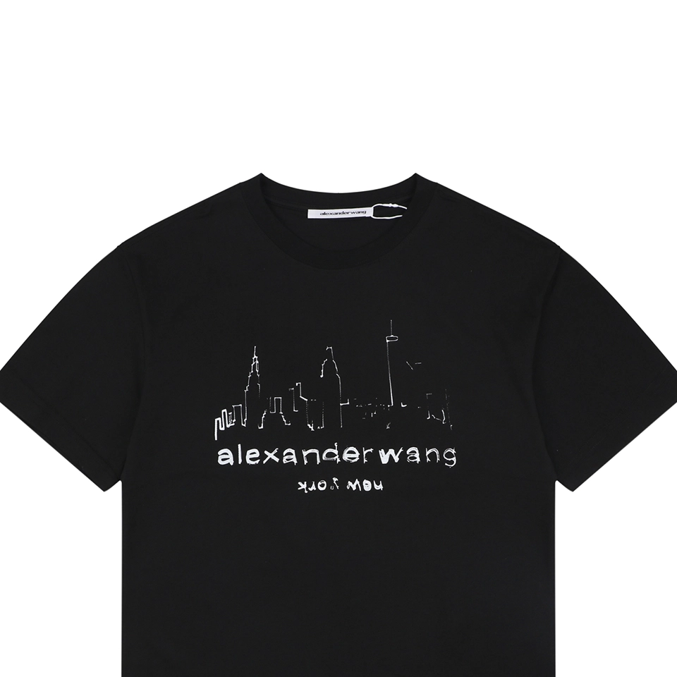 Alexander-Wang-Sketch-Skyline-Logo-Cotton-T-Shirt2.jpg.webp Alexander Wang Sketch Skyline Logo Cotton T Shirt