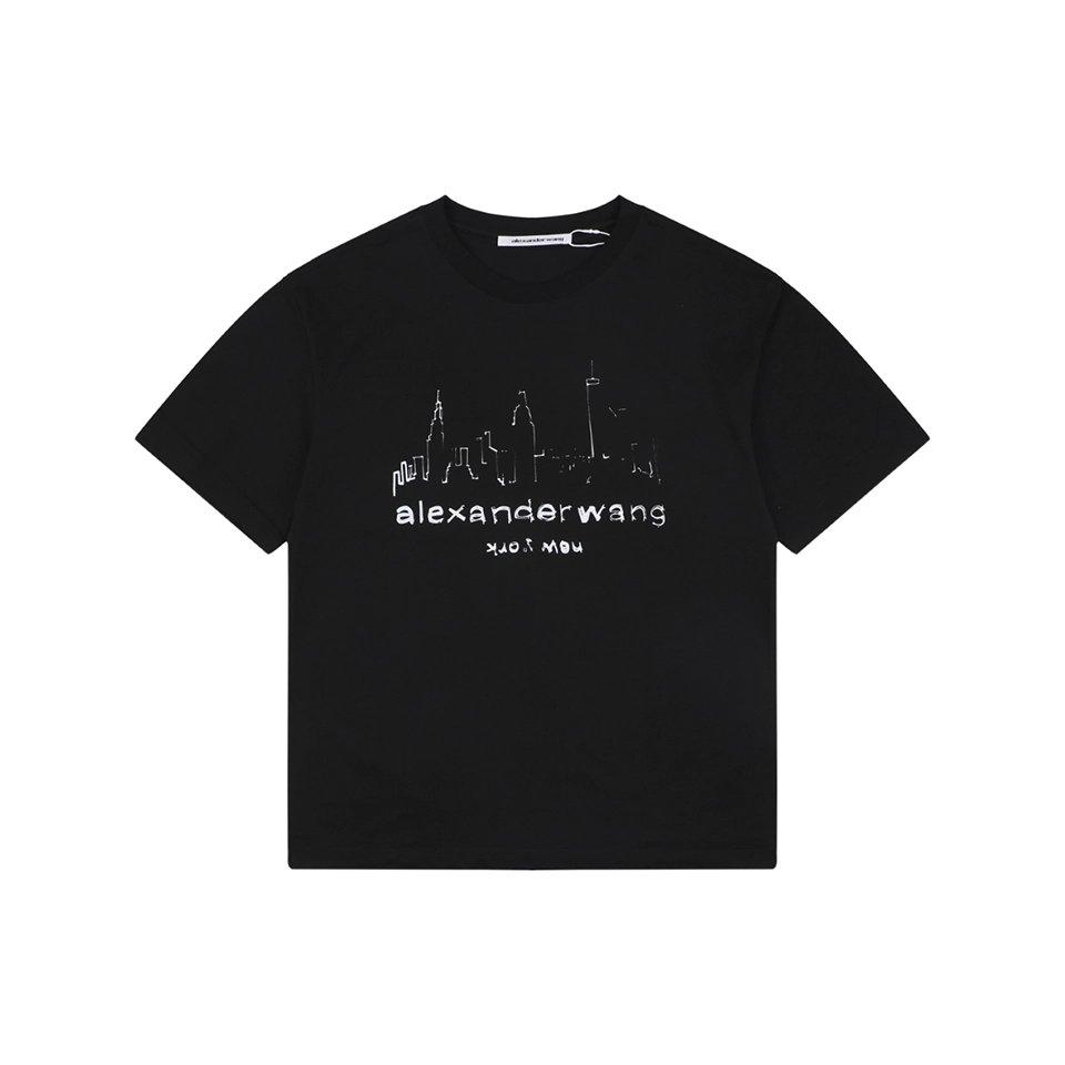 Alexander-Wang-Sketch-Skyline-Logo-Cotton-T-Shirt3.jpg.webp Alexander Wang Sketch Skyline Logo Cotton T Shirt