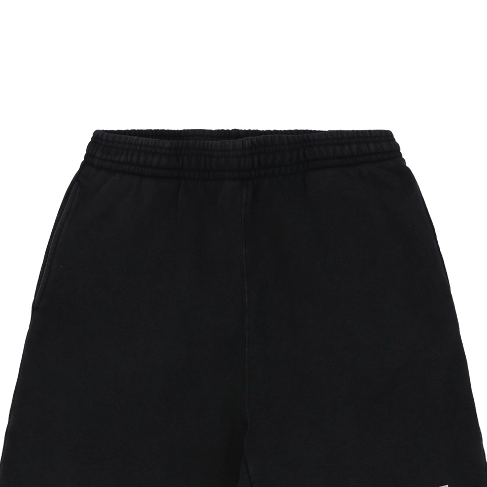 Alexander Wang Washed Denim Shorts With Red Blue Hem Tag