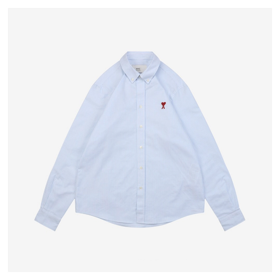 Ami-Heart-Embroidered-Striped-Shirt4.jpeg.webp Ami Heart Embroidered Striped Shirt