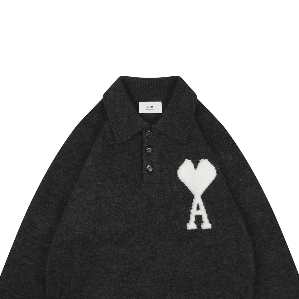Ami-Heart-Logo-Polo-Sweater7.jpeg.webp Ami Heart Logo Polo Sweater