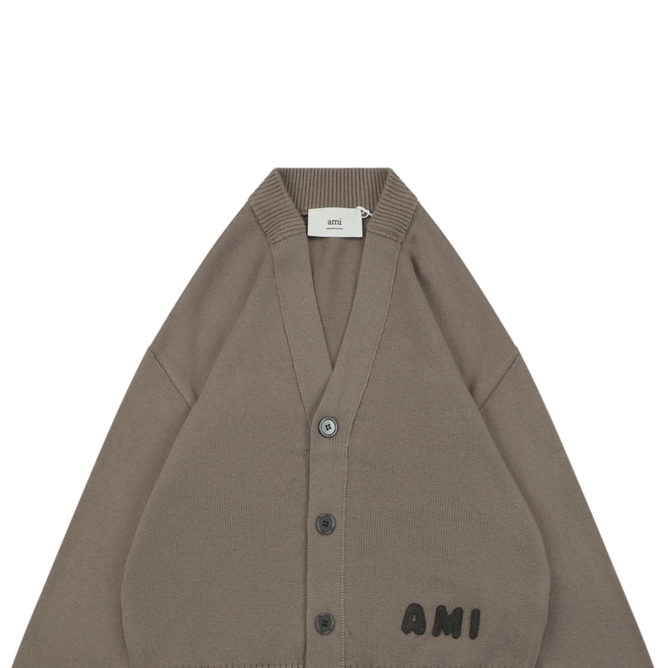 Ami-Playful-Letter-Embroidered-Knit-Cardigan4.jpeg.webp Ami Playful Letter Embroidered Knit Cardigan