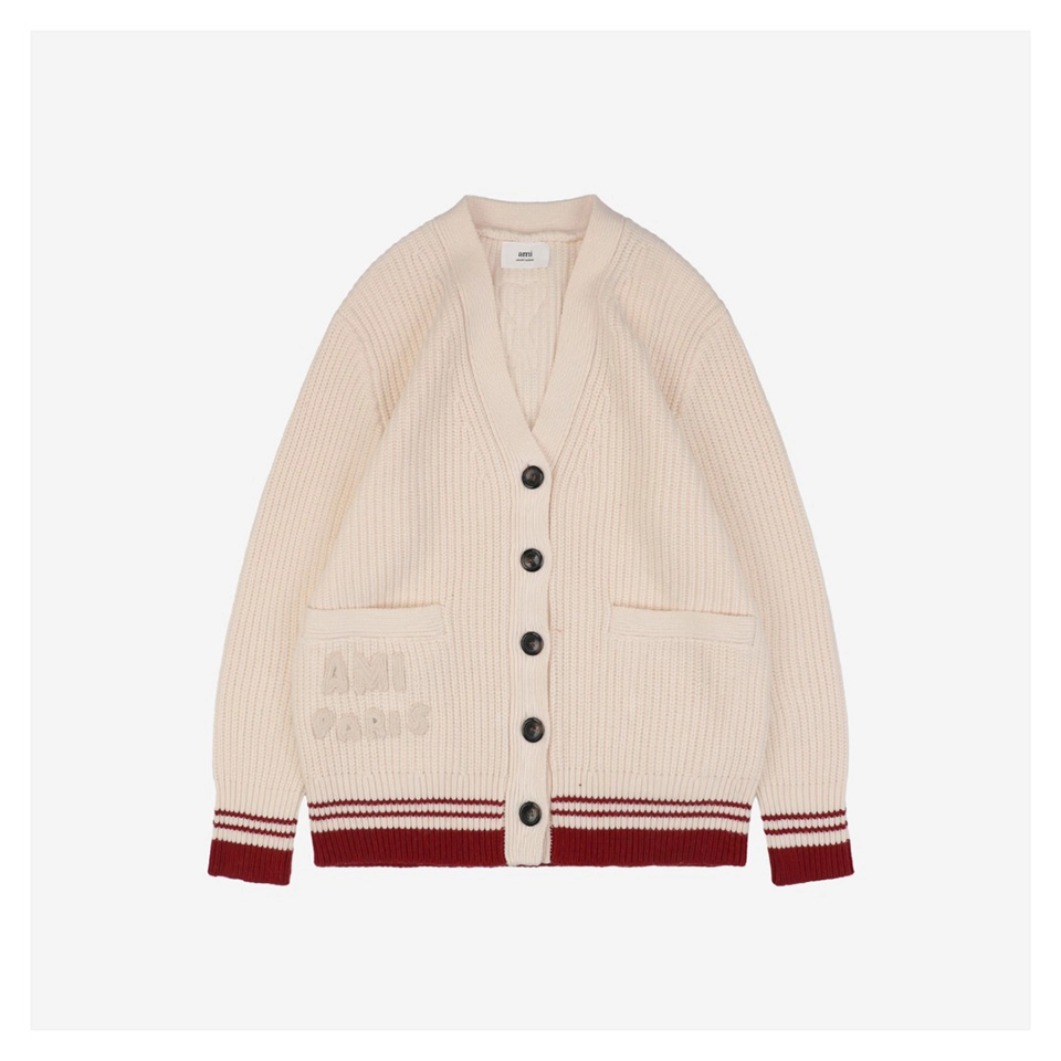 Ami-Wool-Cardigan-with-Red-Hem-Heart-Letter-Logo1.jpeg.webp Ami Wool Cardigan With Red Hem Heart Letter Logo