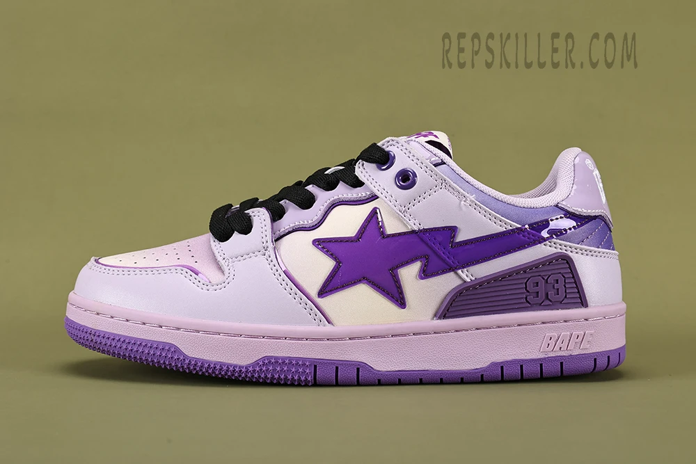 A Bathing Ape Sk8 Sta 1 M1 Purple Low Sneakers