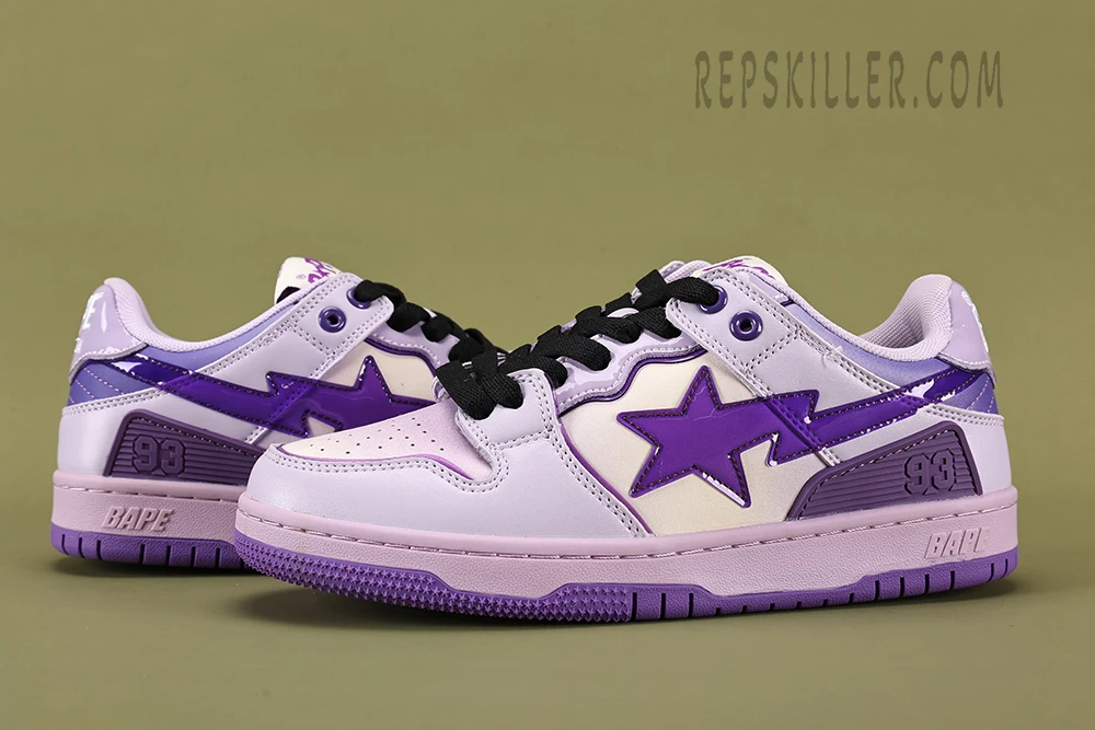 A Bathing Ape Sk8 Sta 1 M1 Purple Low Sneakers