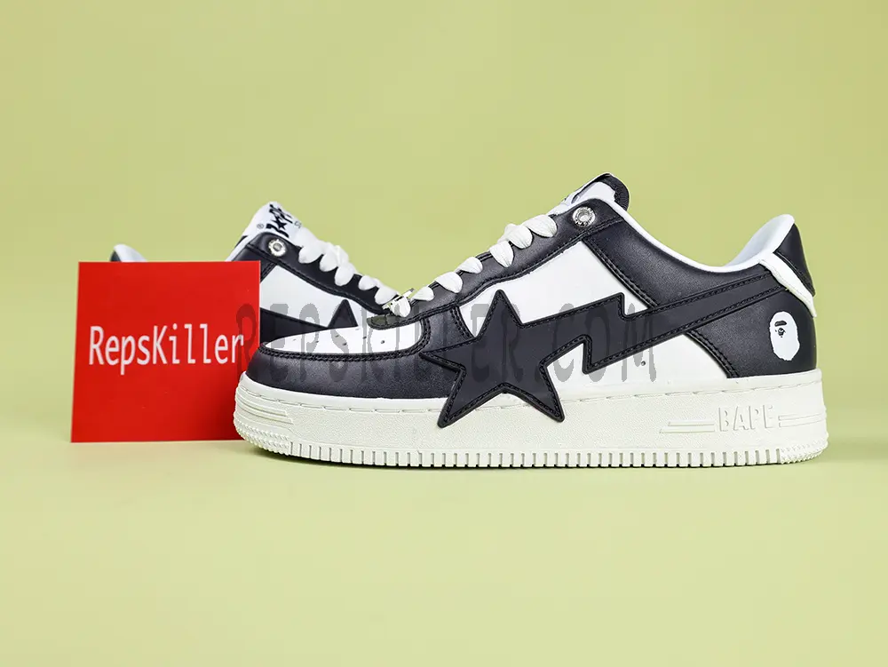A Bathing Ape Bapesta Os Black Low Sneakers