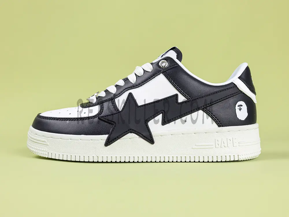A Bathing Ape Bapesta Os Black Low Sneakers