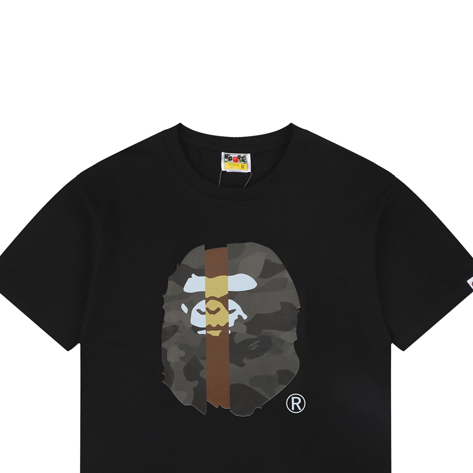 Bape Split Camo Ape Head T Shirt