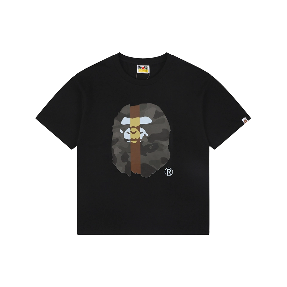 Bape Split Camo Ape Head T Shirt