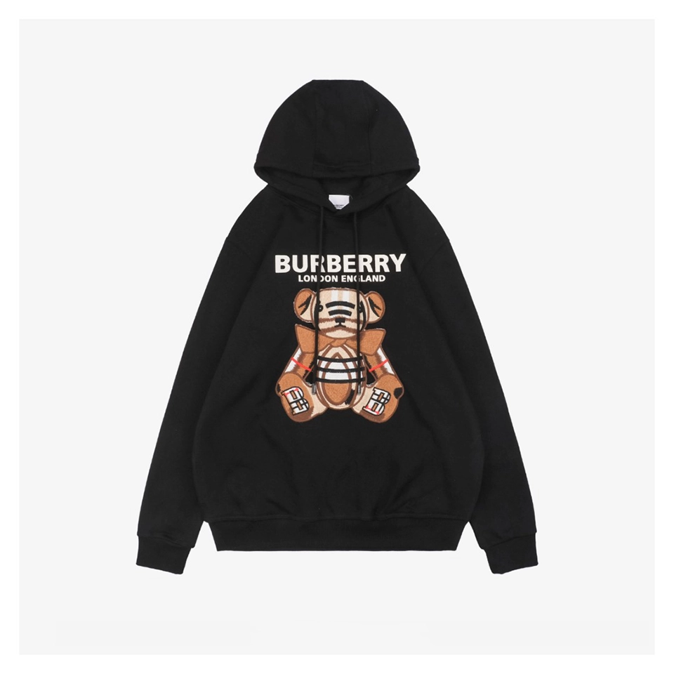 Bbry Bear Patch Embroidered Hoodie