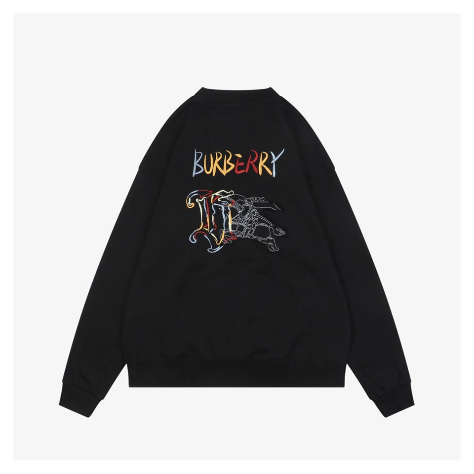 Bbry Colorful Knight Embroidered Crewneck Sweatshirt